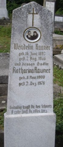 Rauner Wendelin 1892-1953 Katharina 1900-1978 Grabstein